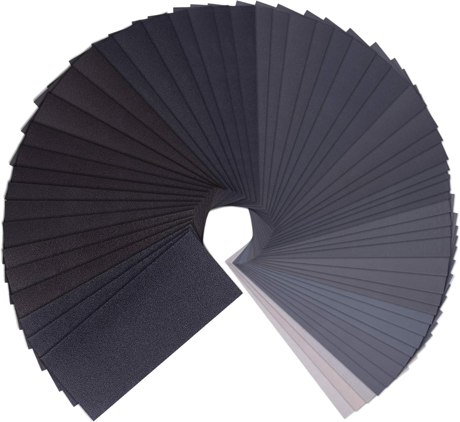 AUSTOR 57 Pcs Wet and Dry Sandpaper Assorted 10000 7000 5000 3000 2500 2000 1500 1200 1000 800 600 400 320 240 180 150 120 80 Grit Sanding Paper Sheets for Automotive Sanding Wood Furniture Finishing