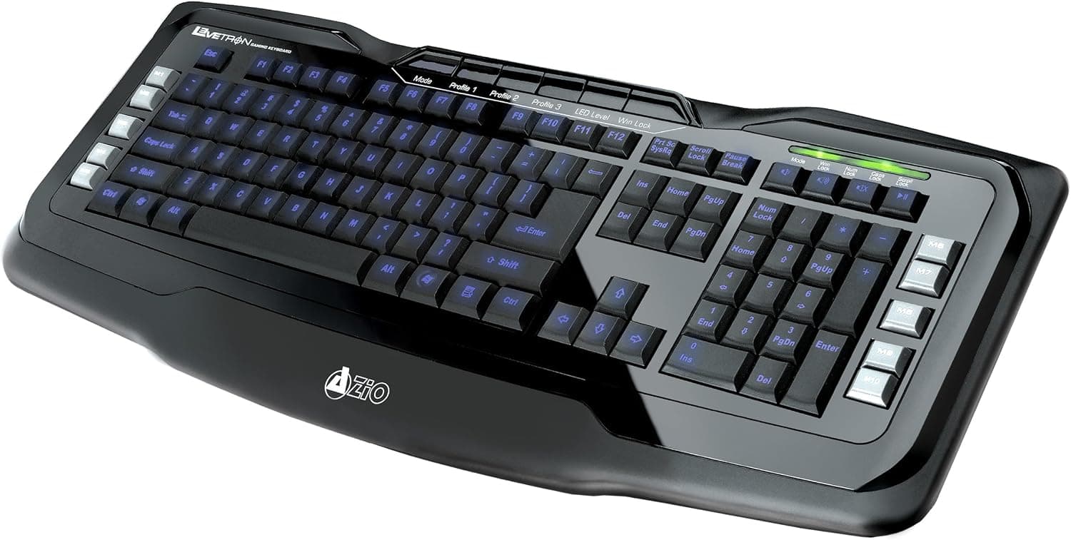 Azio KB555U Backlit Gaming Keyboard with Macro Keys (KB555U)