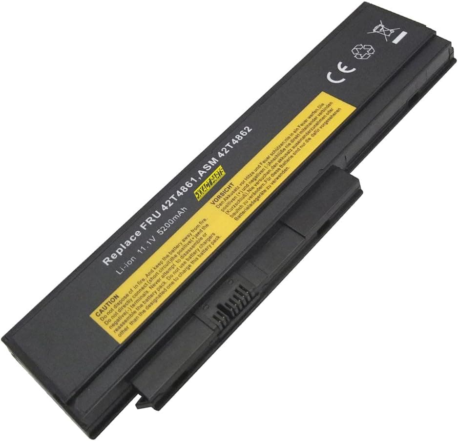 IBM Lenovo compatible 6-Cell 11.1V 5200mAh High Capacity Generic Replacement Laptop Battery for 0A36282,42T4861,42T4865,42T4873,42T4875,42T4899,42T4901,ASM 42T4862,FRU 42T4861