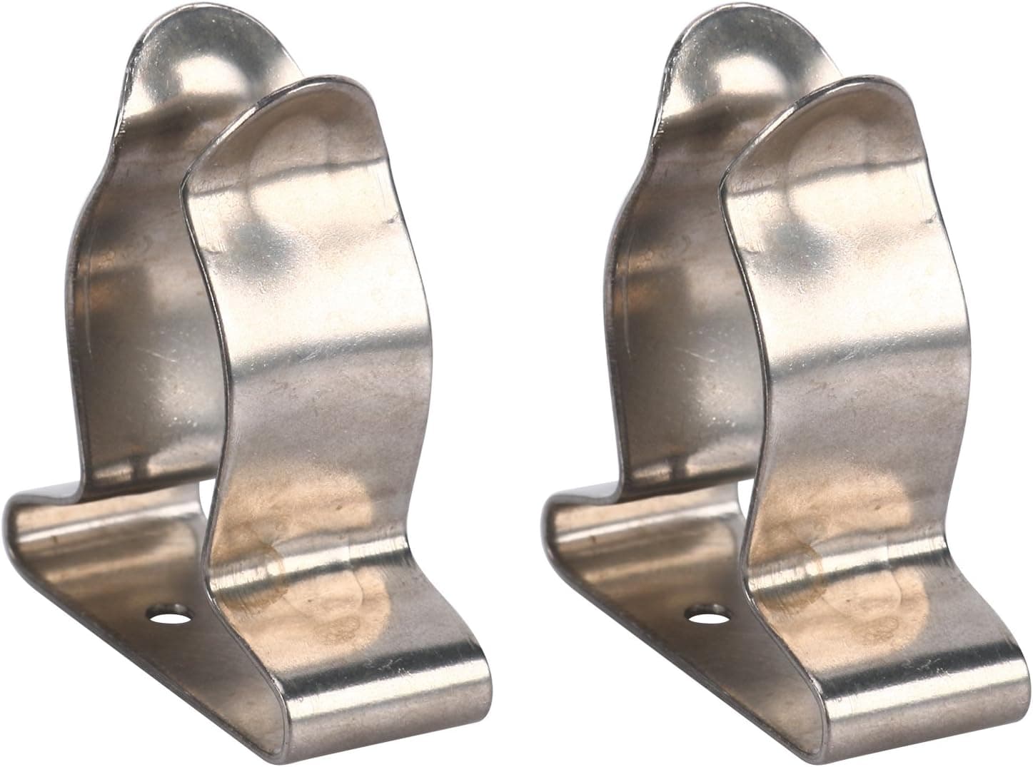 Amarine Made Pair of Stainless Steel Boat Hook Spring Clamp Holder Bracket Clip, Marine Spring Clip