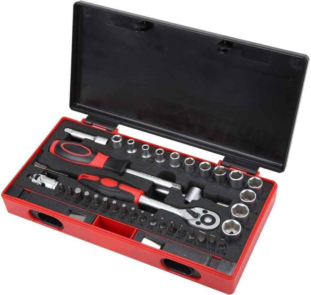Rosewill 43-PieceTool Set RTK-043 with 1/4" SAE Drive Socket and 1/4" Bit
