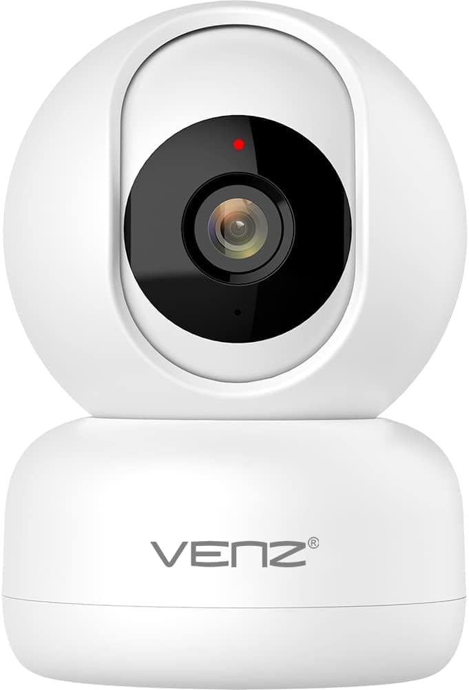 VENZ Security Camera Indoor Wireless, IP Camera 1080P HD, WiFi Home Indoor Camera for Baby, Motion Detection, 2 Way Audio Night Vision, with TF Card Slot and Cloud, Compatible with Alexa