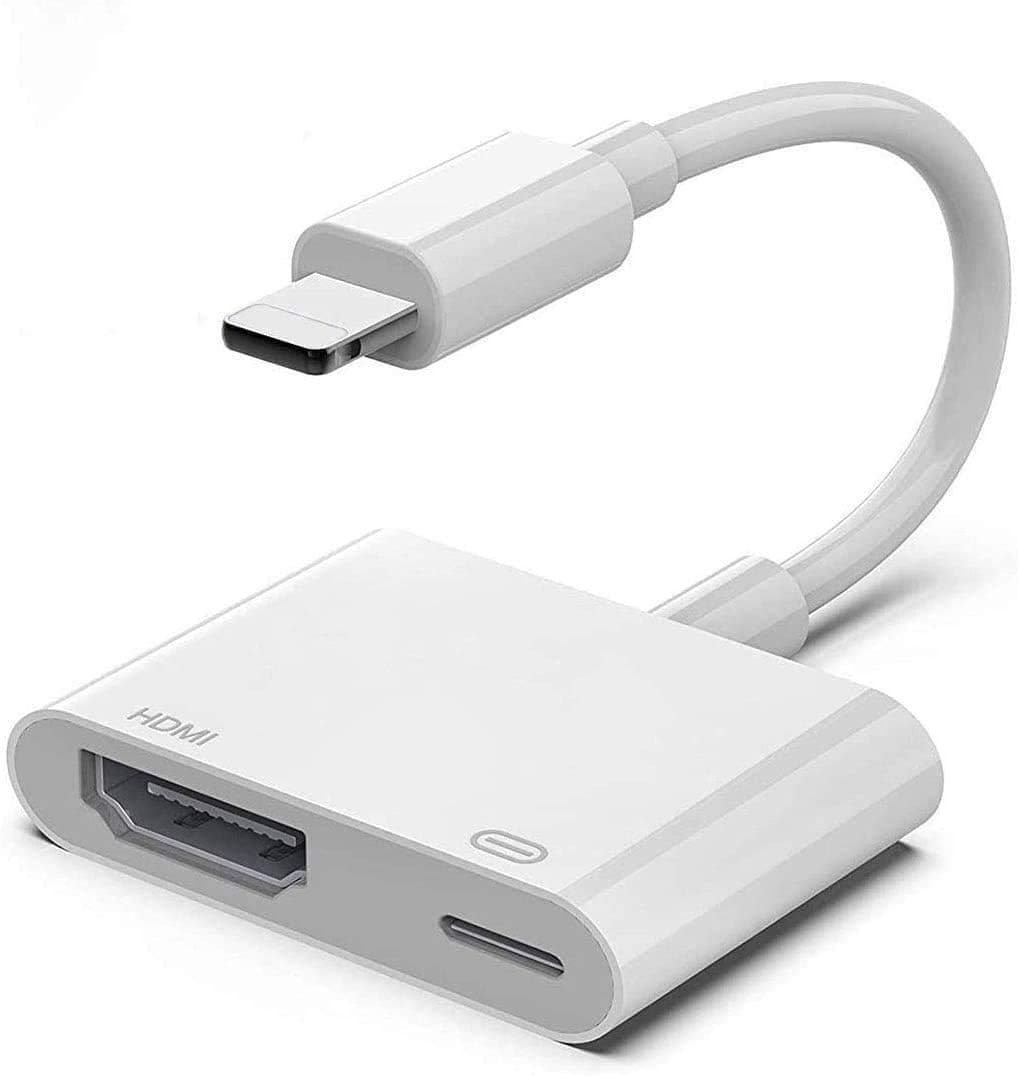 [Apple MFi Certified] Lightning to HDMI Digital AV Adapter,1080P Video & Audio Sync Screen Converter AV Adapter with Charging Port for iPhone iPad iPod to HD TV/Projector/Monitor