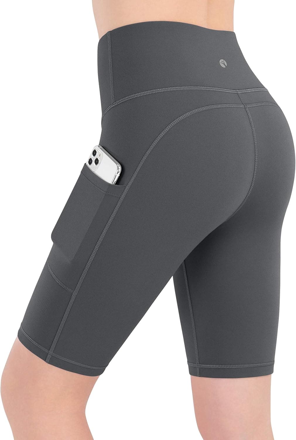 LIFE SKY Yoga Shorts for Women High Waist Tummy Control Biker Short Pants Workout Running Leggings