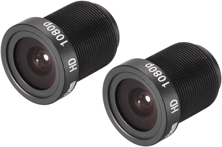uxcell 2 Pcs CCTV Camera Lens 2.8mm Focal Length 1080P F2.0 1/3 Inch Wide Angle for CCD Camera