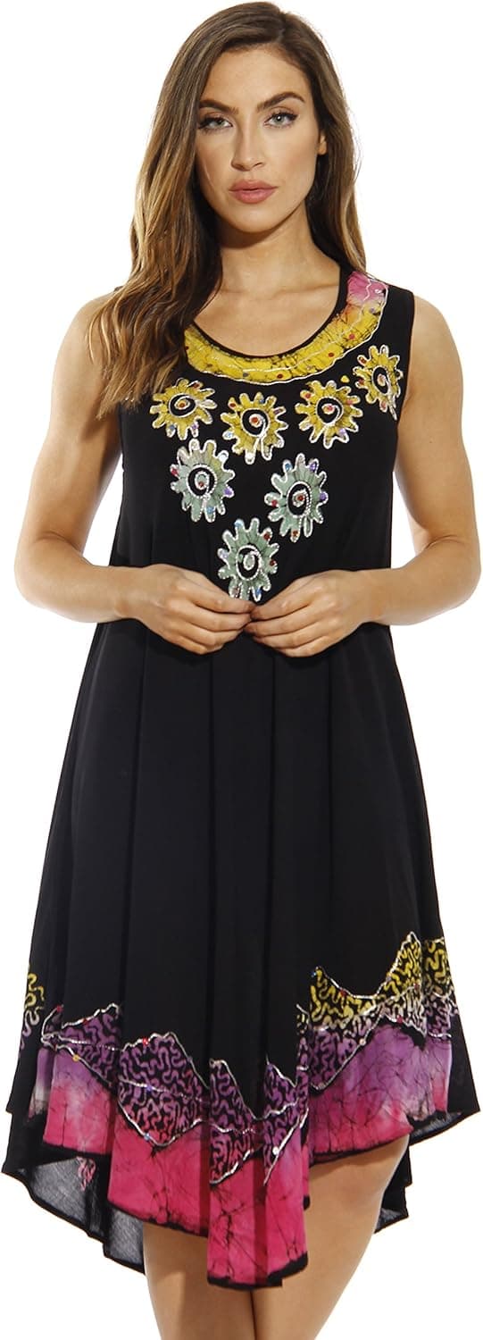 Riviera Sun Batik Embroidered Dress Sundresses for Women