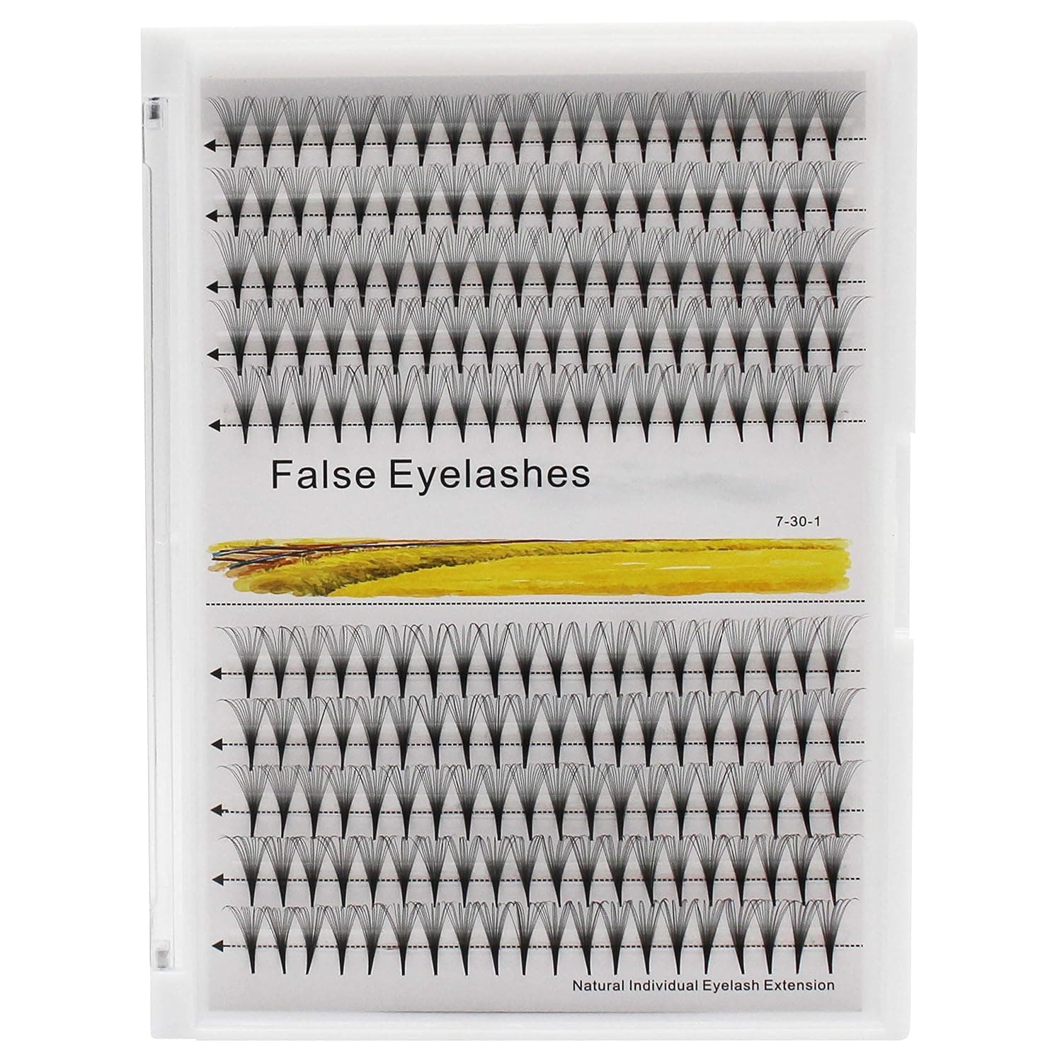 Large Tray-Dedila Long Stem 14D Natural Individual False Eyelashes Mixed 8-10-12-14mm/10-12-14-16mm/12-13-15-16mm/12-14-16mm/14-15-16mm Premade Fans Volume Eye Lashes Extensions (14-15-16mm)