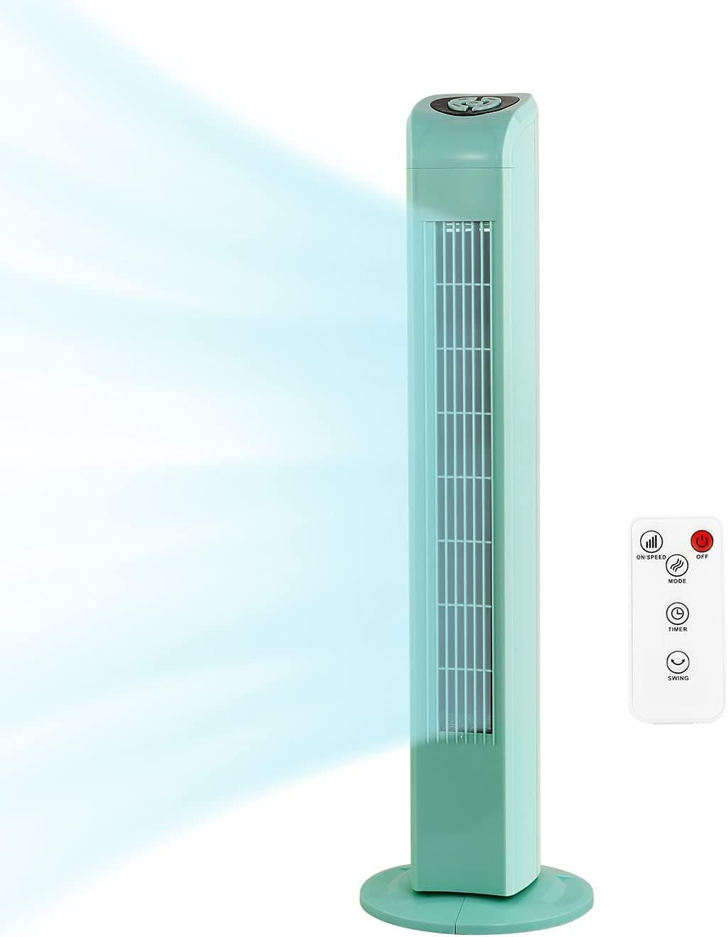 SWHOME Household Tower Fans with Remote - 30"/36"/47" Oscillating Cooling Fans Built-in Timer Portable Floor Fan, 3 Modes 3 Speeds Green…