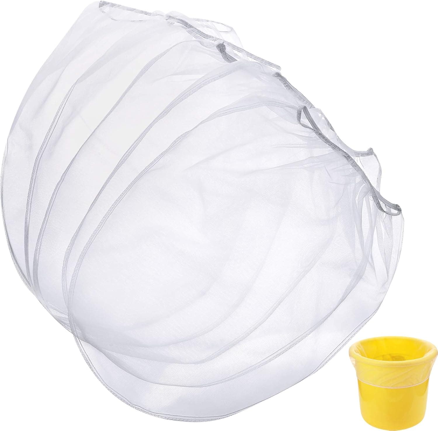 Paint Strainer Bags White Fine Mesh Filters Bag Bucket Elastic Opening Strainer Bags Hydroponic Paint Filter Bag for Paint Gardening (20 Pieces, 2 Gallon)