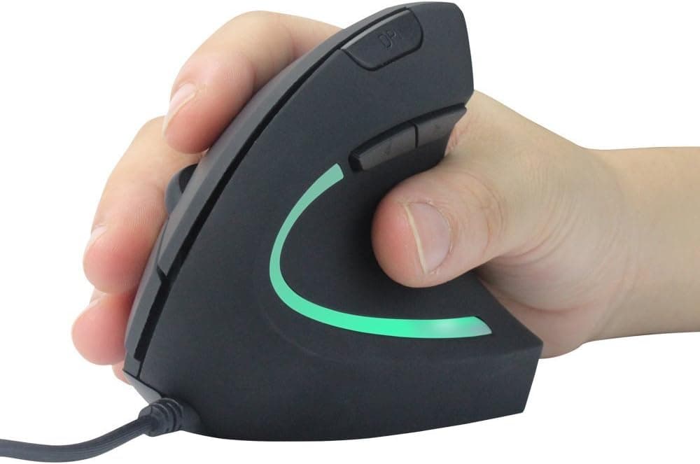 UMEI Ergonomic Mouse High Precision Optical Vertical Mouse Adjustable DPI 800/1200 / 2000/3600 Wired Computer Mouse