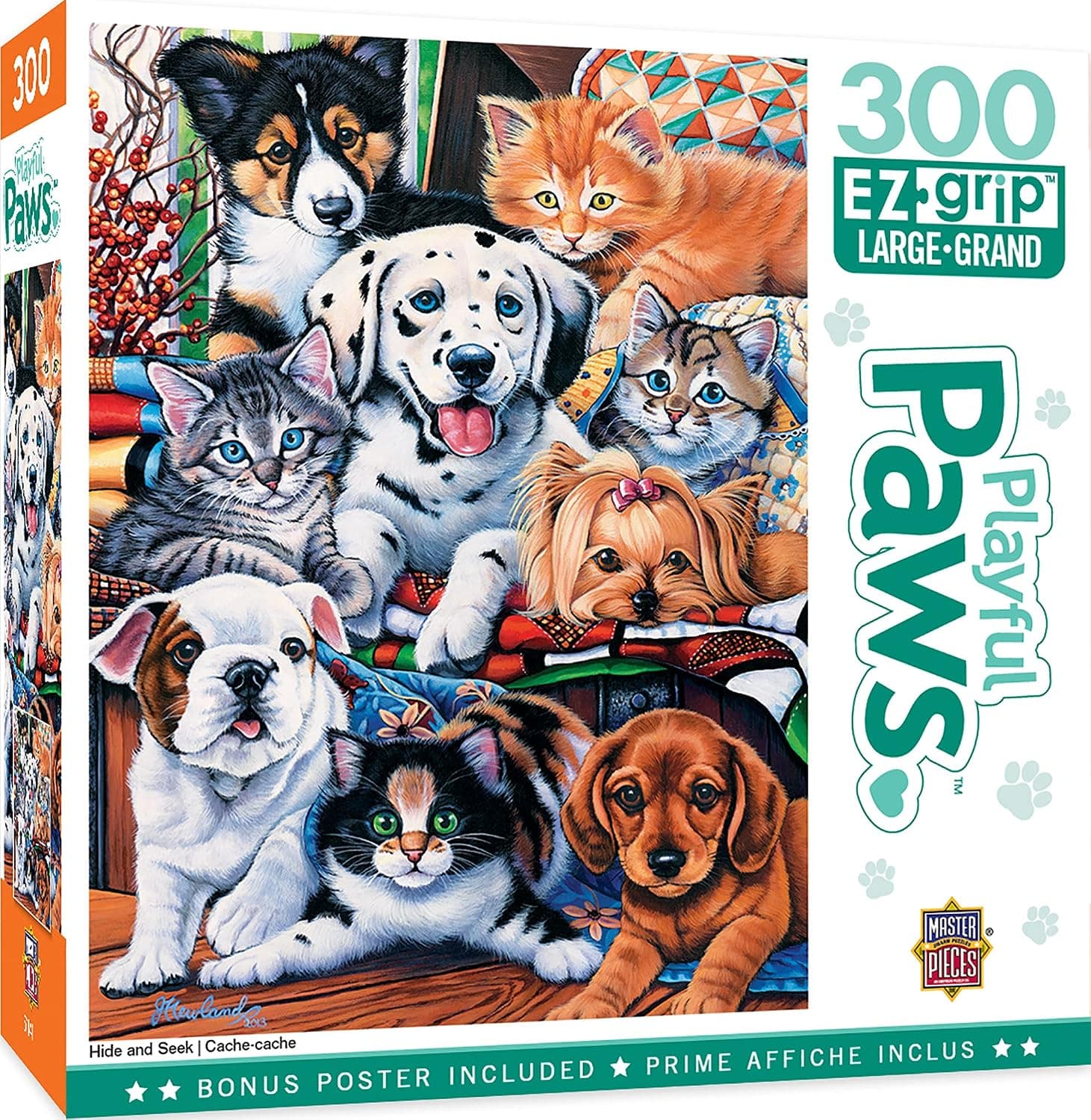 MasterPieces 300 Piece EZ Grip Jigsaw Puzzle - Hide and Seek - 18"x24"