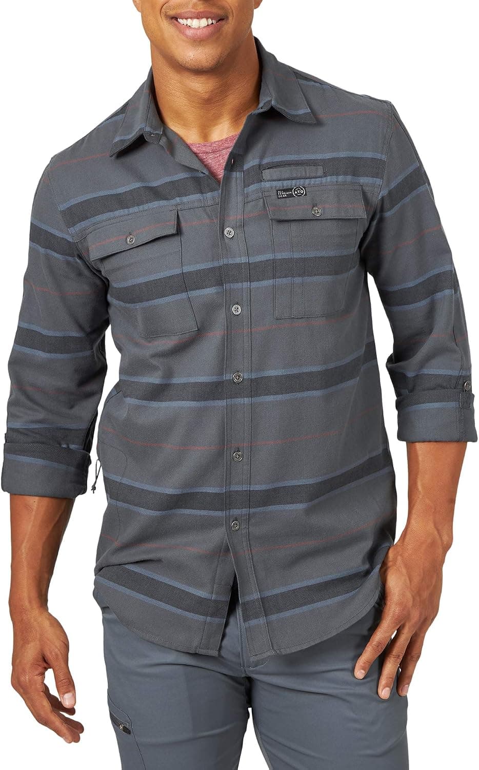 ATG by Wrangler Men's Long Sleeve Eco Utility Flannel Shirt