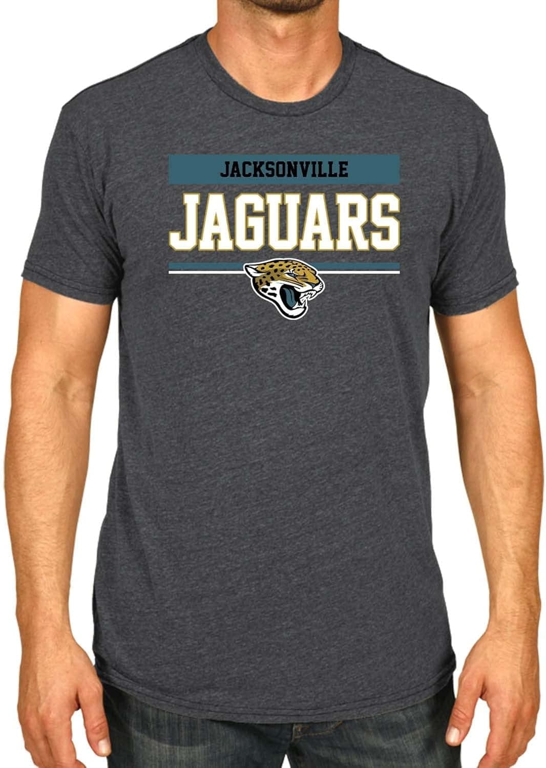 NFL Short Sleeve Charcoal T Shirt, Adult Sports Tee, Team Gear for Men and Women