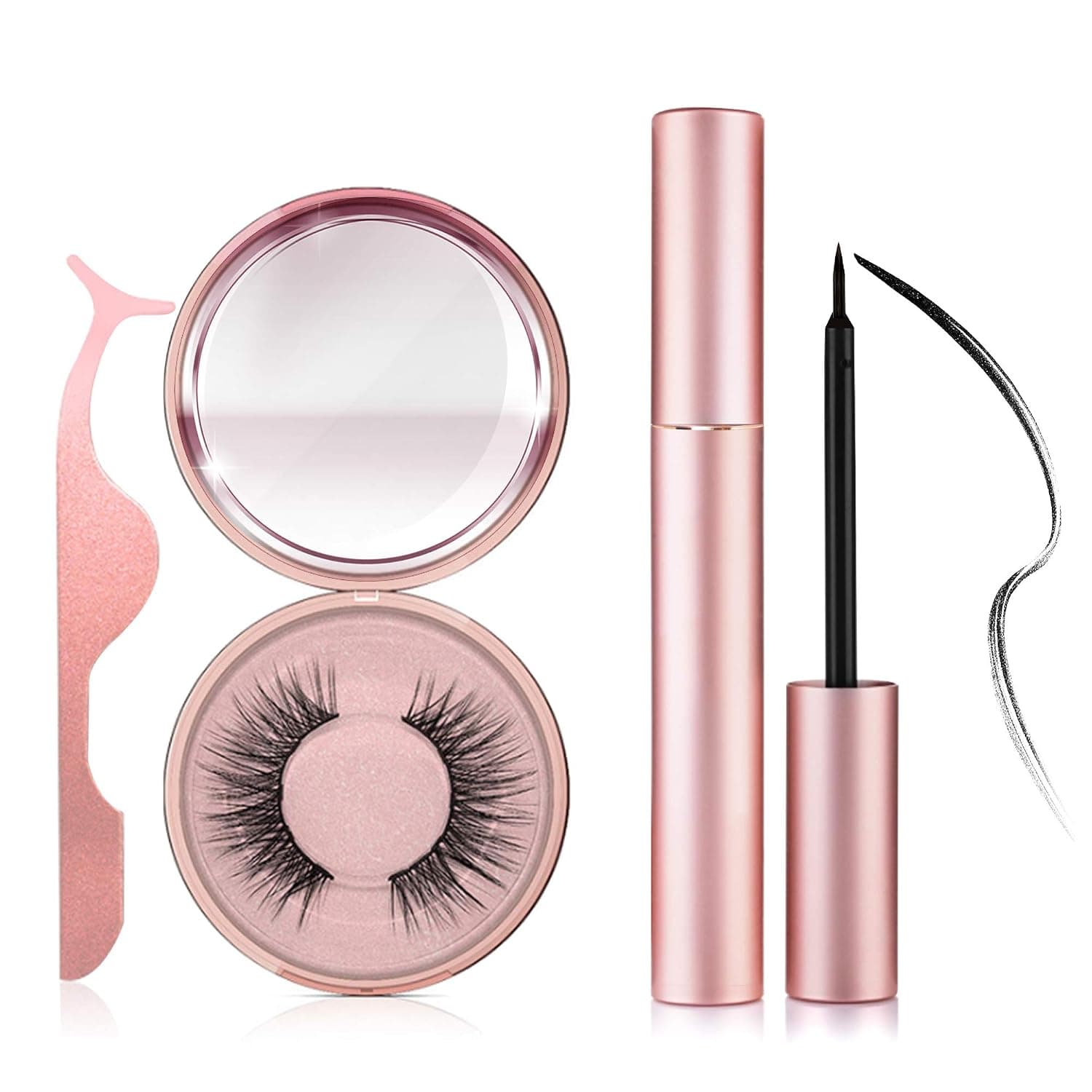 Magnetic Lashes and Eyeliner Kit, Magnetic Eyeliner With Magnetic False Eyelashes
