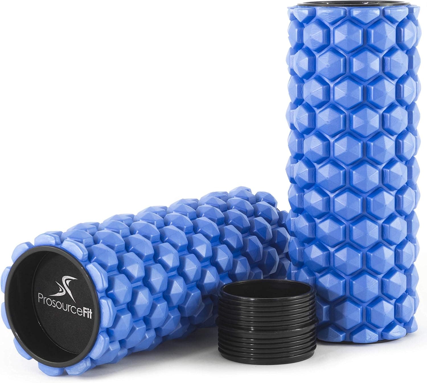 ProSource Premium Hexa 2-in-1 Sports Massage Trigger Point Foam Roller, Blue