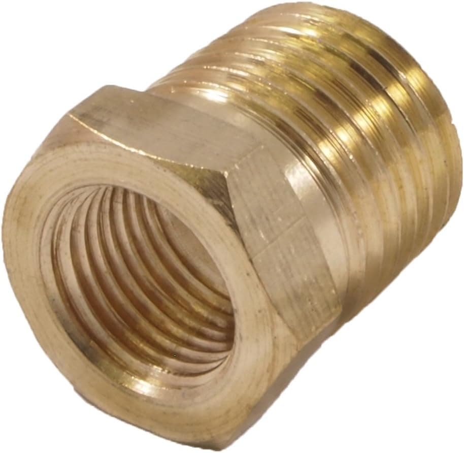 Forney 75534 Brass Fitting, Bushing, 1/8-Inch Female NPT to 1/4-Inch Male NPT