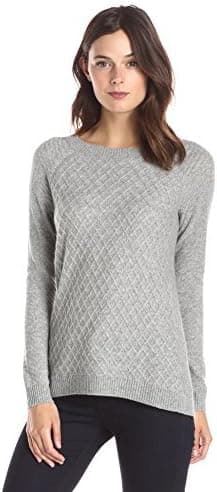 Amazon Brand - Lark & Ro Women's 100% Cashmere Soft Lattice Stitch Sweater