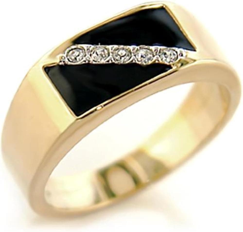 Men's Fashion Jewelry Ring, Premium Grade Brass Clear Top Grade Crystal, by Classy Not Trashy