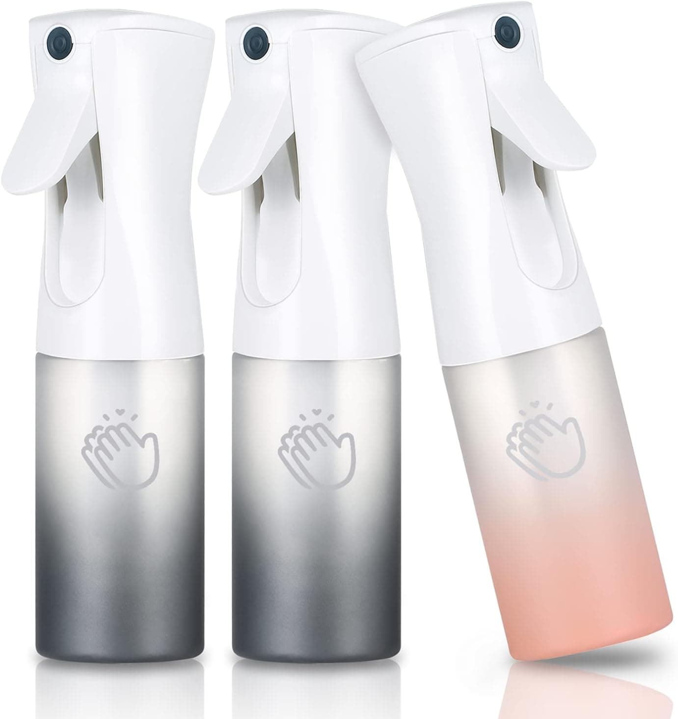 Hair Spray Bottles, 7.8oz Empty Fine Mist Spray Bottle for Hair, 360° Salon Water Continuous Spray Bottle for Plants, Hair Styling, Home Cleaning, Pets/Eenten Spray Bottles Bravo(3 Packs)