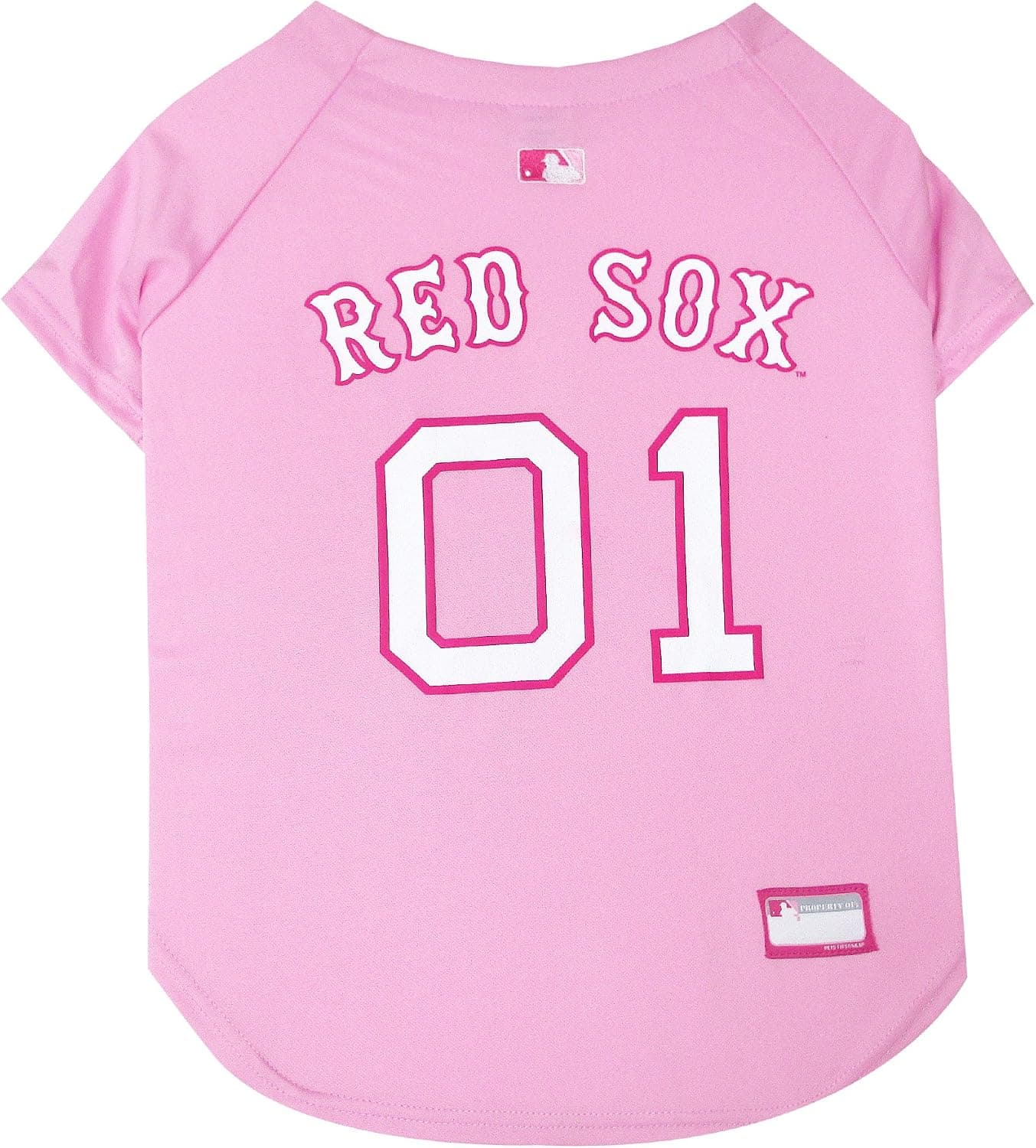 MLB Jersey for Dogs - Boston RED SOX Pink Jersey, Small. Cute Pink Outfit for Pets