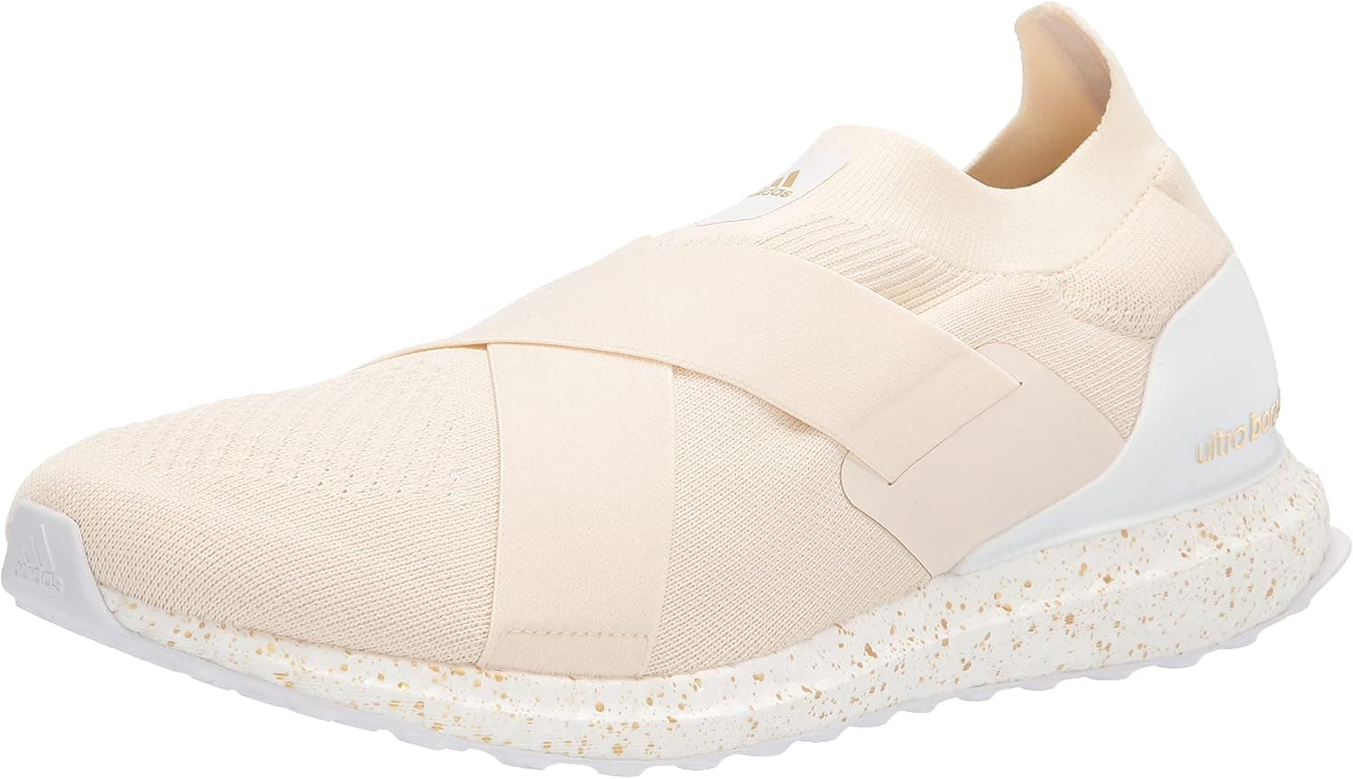 adidas Women's Ultraboost 5.0 DNA Running Shoe, Wonder White/Gold Metallic/White, 11