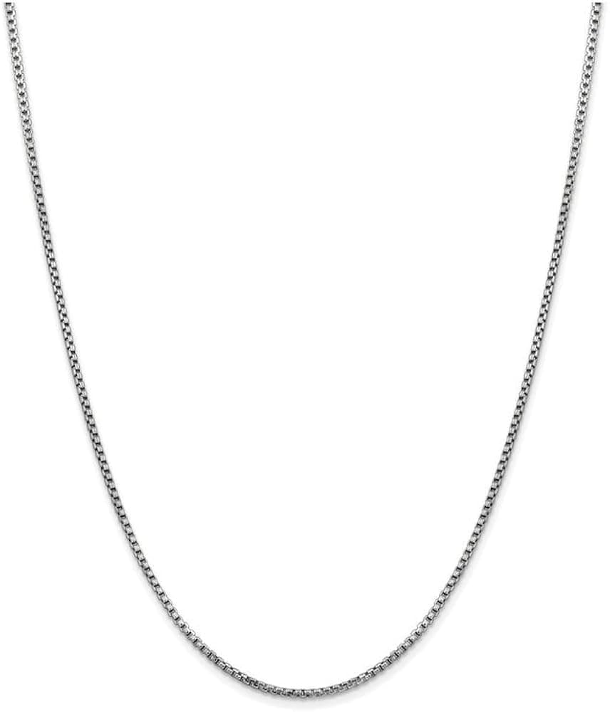 FJC Finejewelers 14k White Gold 1.75mm Round Box Chain
