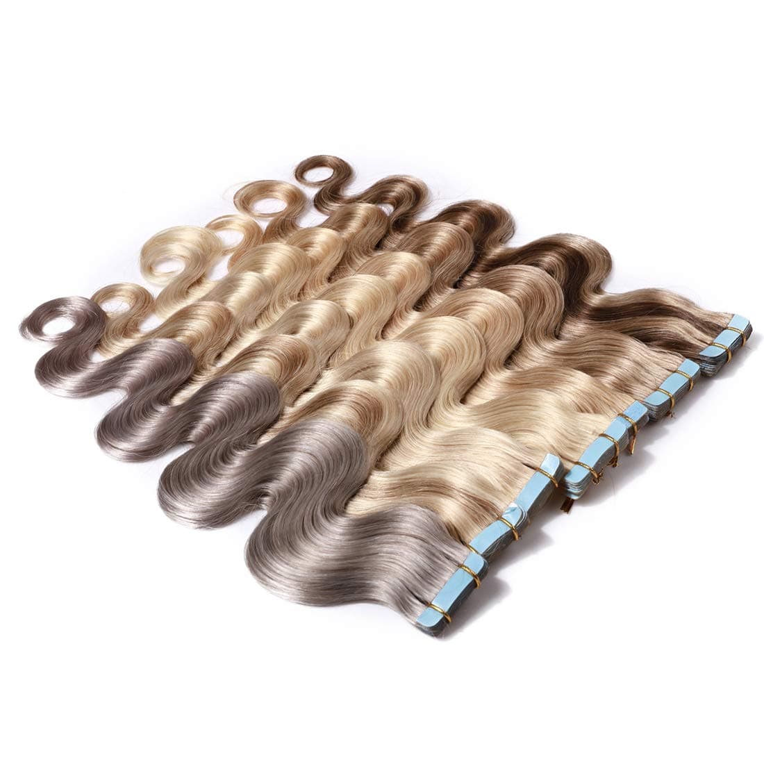 Discount Tape in Hair Extensions Human Hair 22inch 100g-Dark Brown
