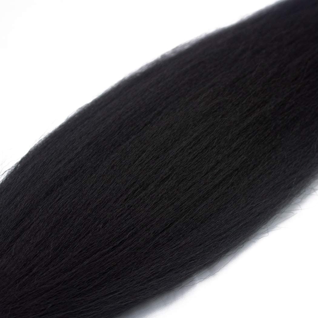 EASY Braiding Hair Pre Stretched Kanekalon Professional Perm Yaki natural Synthetic Braids Hair Synthetic Fiber Crochet Braiding Hair Extension 20inch 3pcs