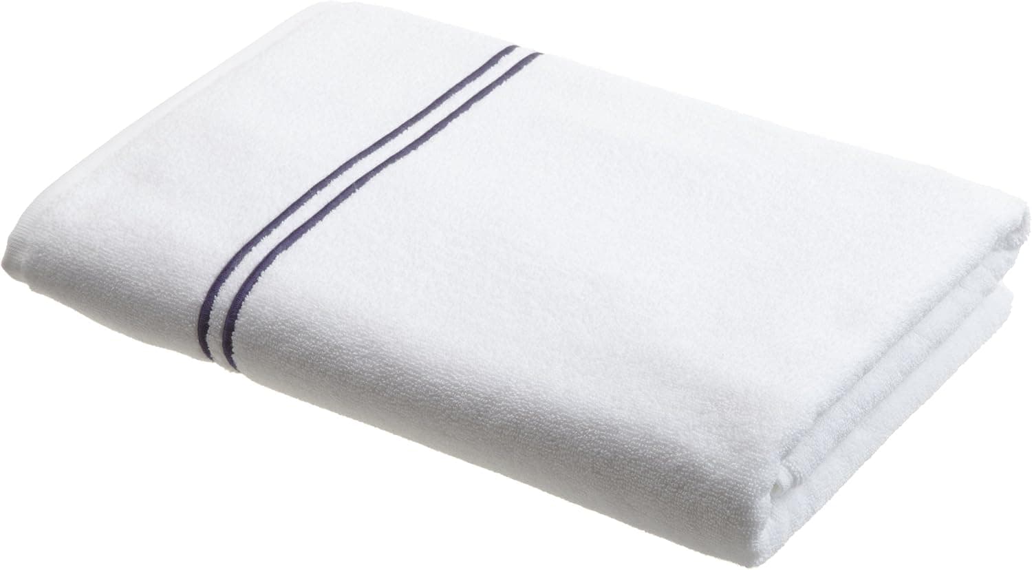 Amazon Brand – Pinzon 700-Gram Hotel Stitch Bath Towel, Navy