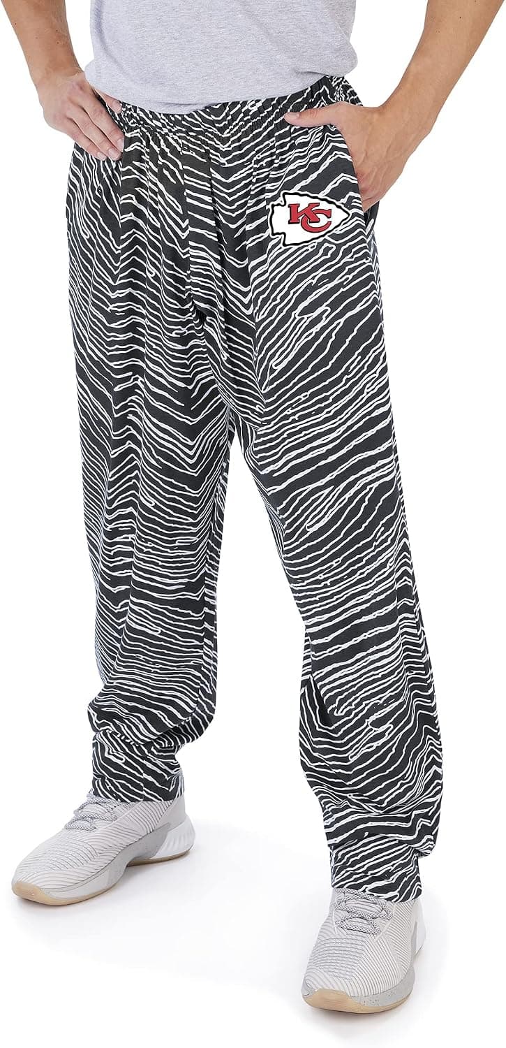 Zubaz Men's NFL Zebra Outline Print Comfy Pant