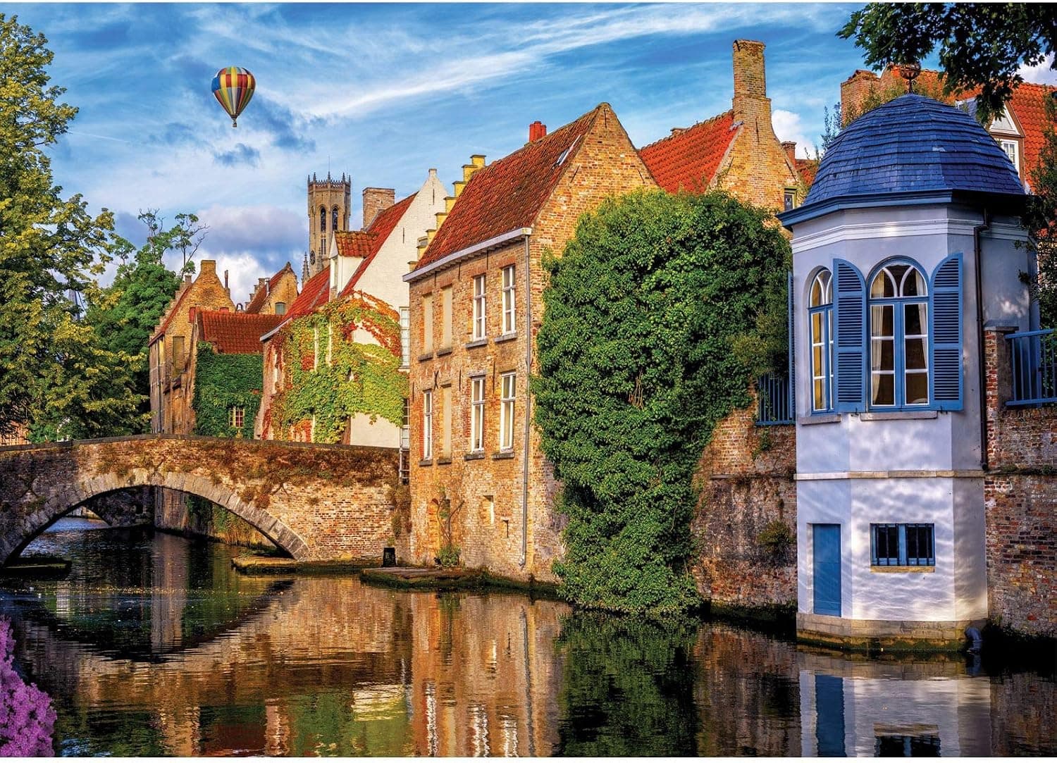 GenericJINCHENGWU 1000 Piece Puzzles for Adults - Bruges Belgium - Charming Village Jigsaw Puzzles 1000 Pieces - 27" x 20" Landscape Puzzle - Precise Fit - Poster Included - Chaps Pastimes