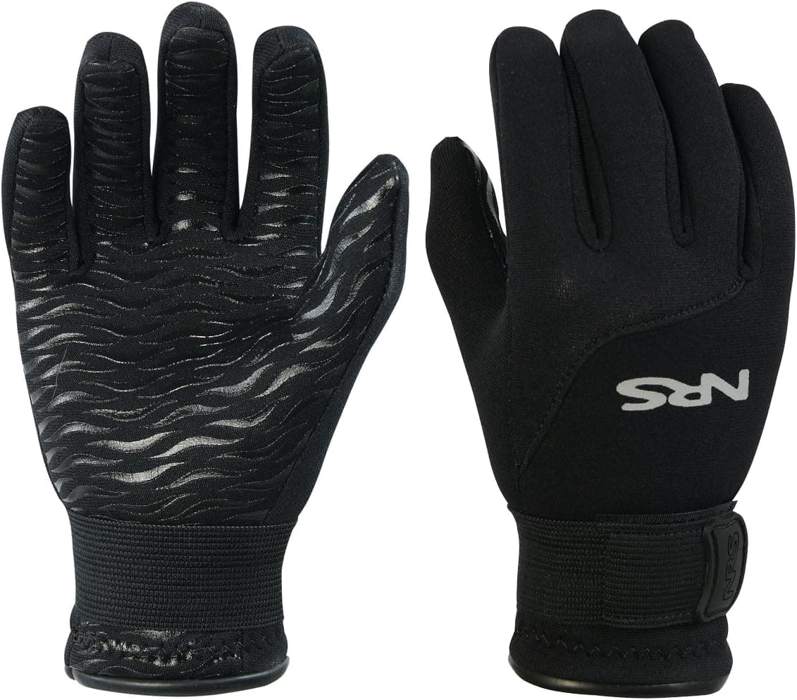 NRS Youth Neoprene Gloves Black LG by Northwest River Supplies