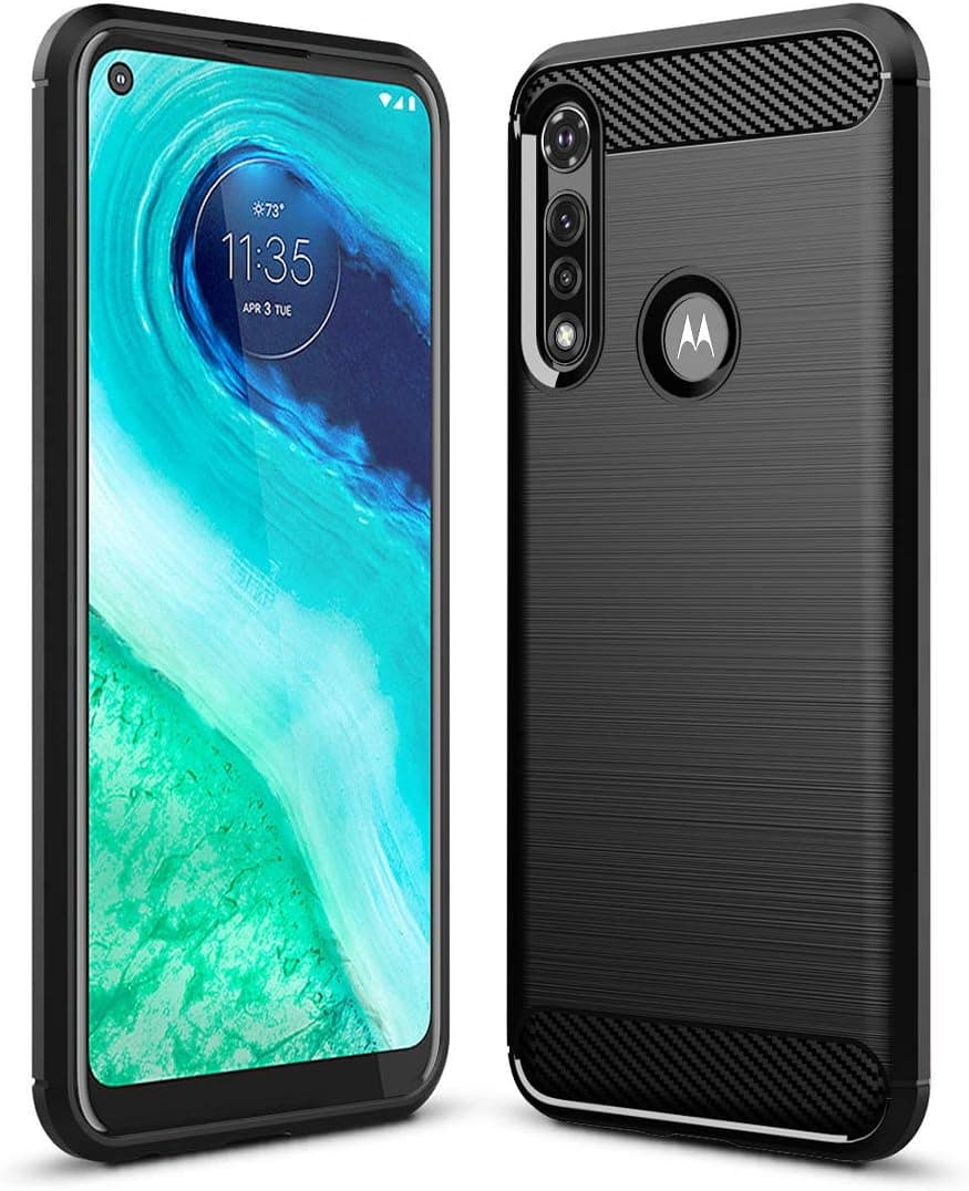Sucnakp for Moto G Fast Case Motorola G Fast Case TPU Shock Absorption Technology Raised Bezels Protective for Motorola Moto G Fast（TPU Black）