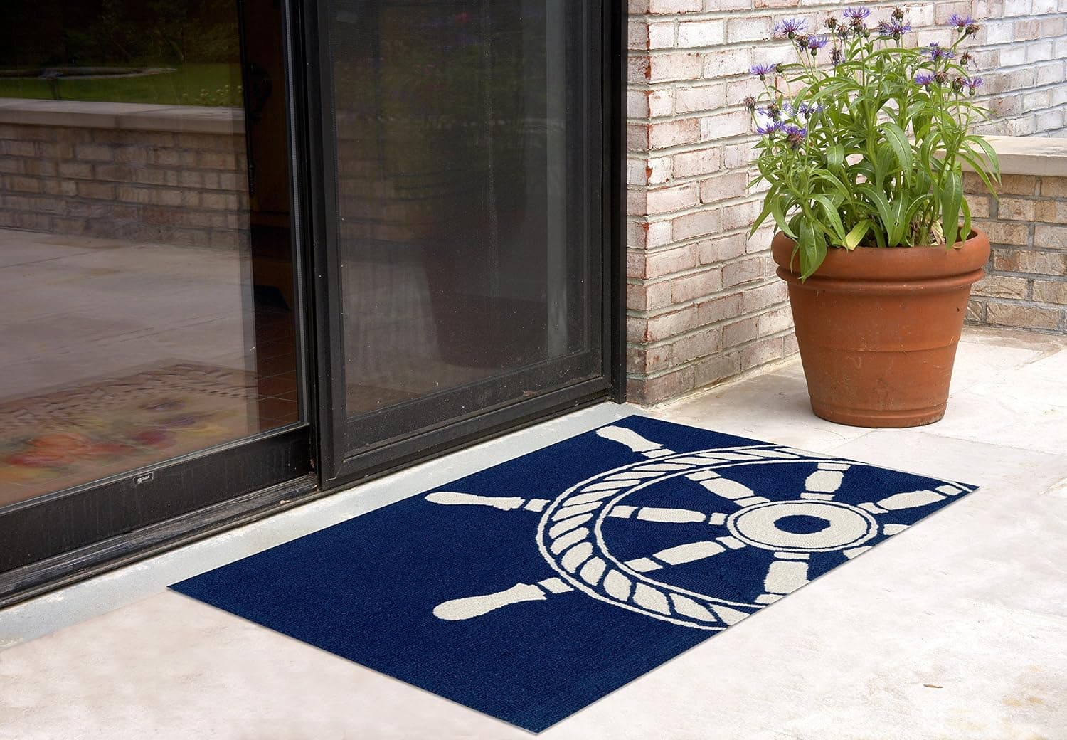 Liora Manne Whimsy Skipper Rug, Indoor/Outdoor, Scatter Size, Navy