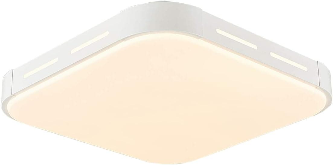 Dimmable LED Ceiling Light, LED Flush Mount Fixture with Remote Control, 17.7 in Square LED Ceiling Lamp Without Flicker, for Living Room, Bedroom, 35W LED Ceiling Lamp,3000K-6000K