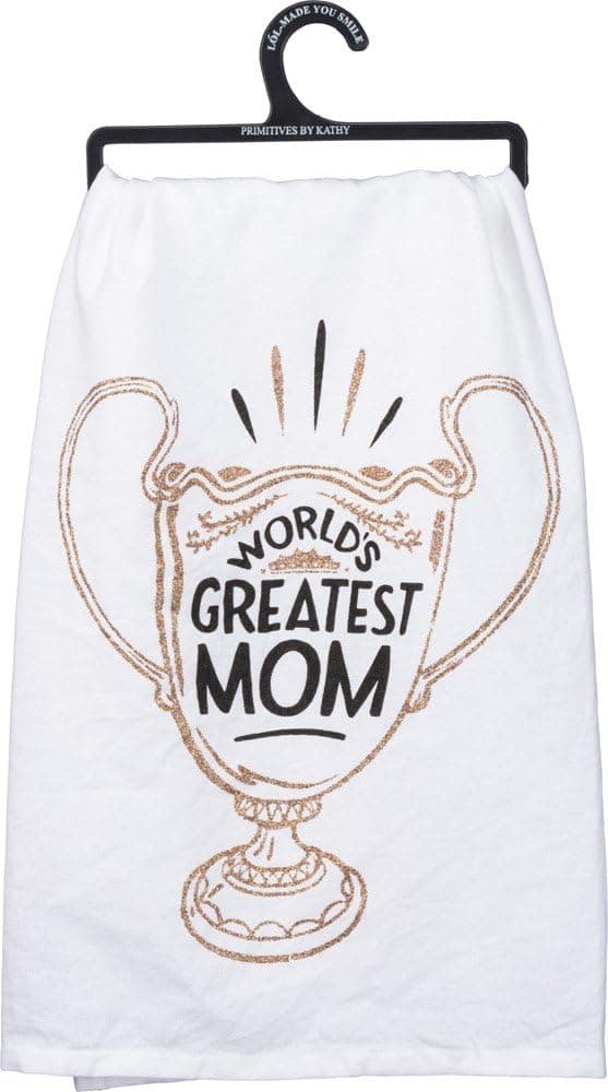 Primitives by Kathy LOL Glitter, Dish Towel, Worlds Greatest Mom