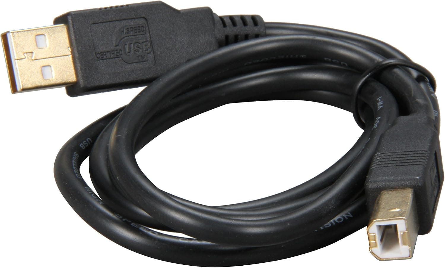 Rosewill RCAB-11002 3-Feet USB 2.0 A Male to B Male Gold Plated Cable, Black