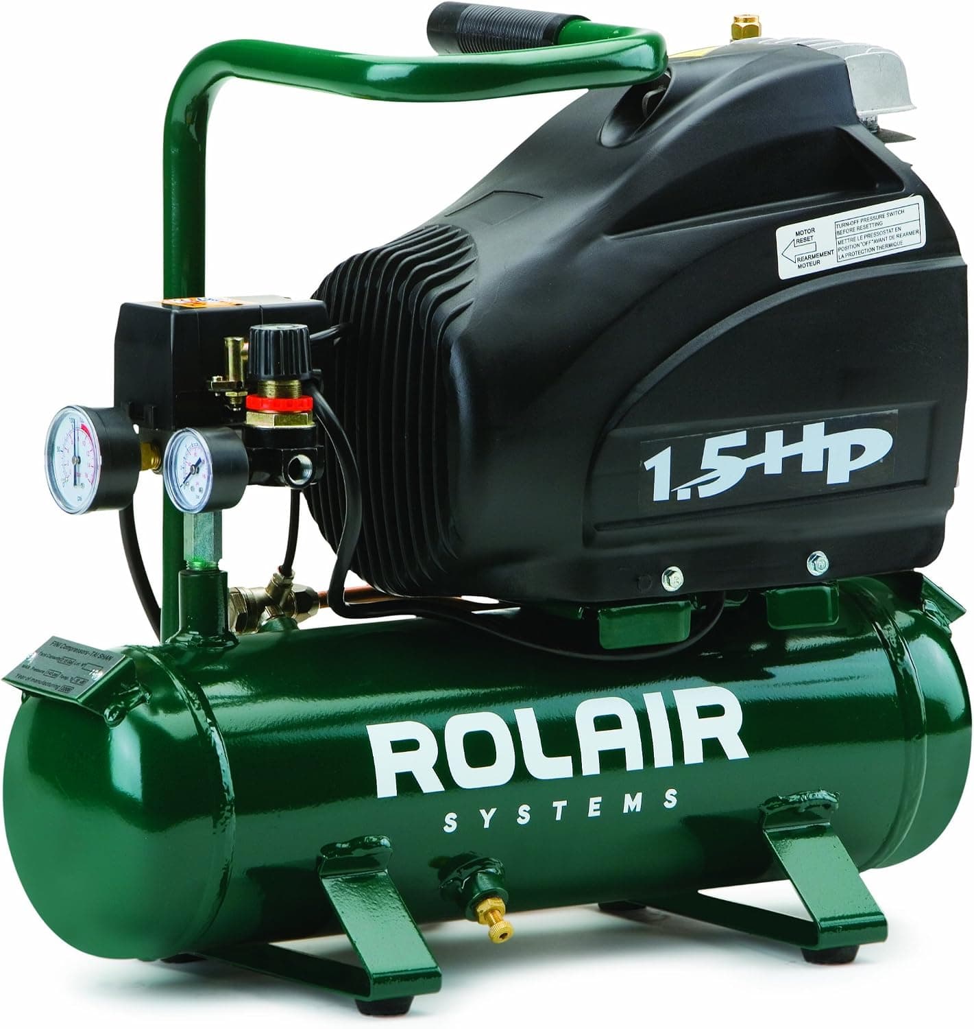 Rolair FC1500HS3 1.5 HP Compressor with Overload Protection and Manual Reset