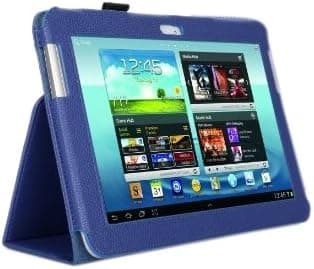 SupCase Slim Fit Folio Leather Tablet Case Cover for Samsung Galaxy Note 10.1-Inch N8000, Sapphire Blue (S8000-62A-SB)