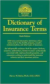 Dictionary of Insurance Terms (Barron's Business Dictionaries)
