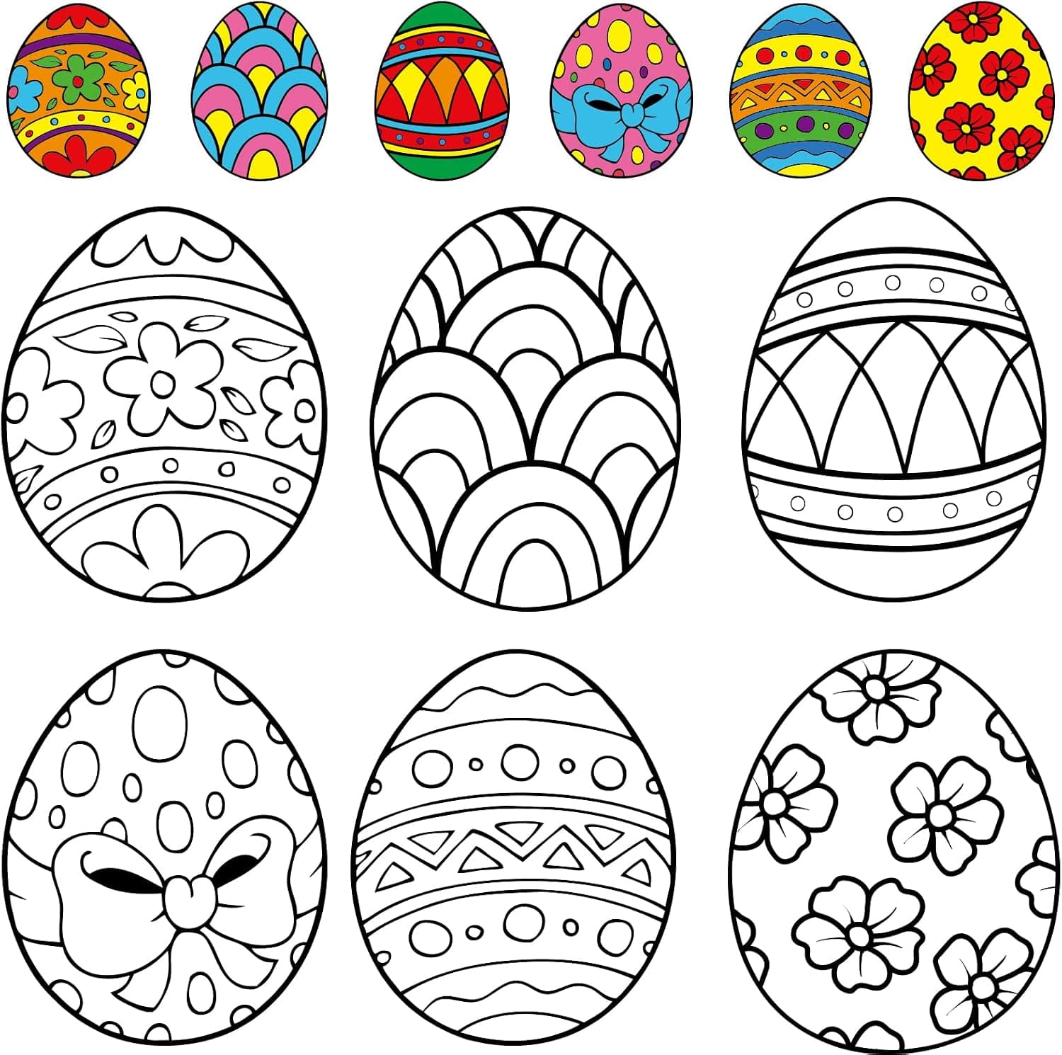 30 Pcs Color Your Own Easter Eggs Favors DIY Coloring Craft Kit Easter Egg Kit for Kids Classroom Family Parenting Activity Decoration Classroom Home Game