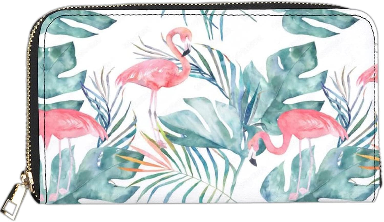 Qwalnely Flamingo Wallet Leather Purse for Women Phone Credit Card Storage Flamingo Gifts for Women Adults