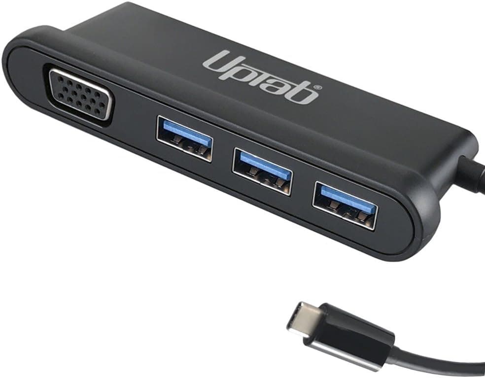 USB C to VGA, 3X USB 3.0 Ports Hub 4 in 1 - Compatible with MacBook Por/Air, iMac, Mac Mini, ChromeBook, Pixel and More