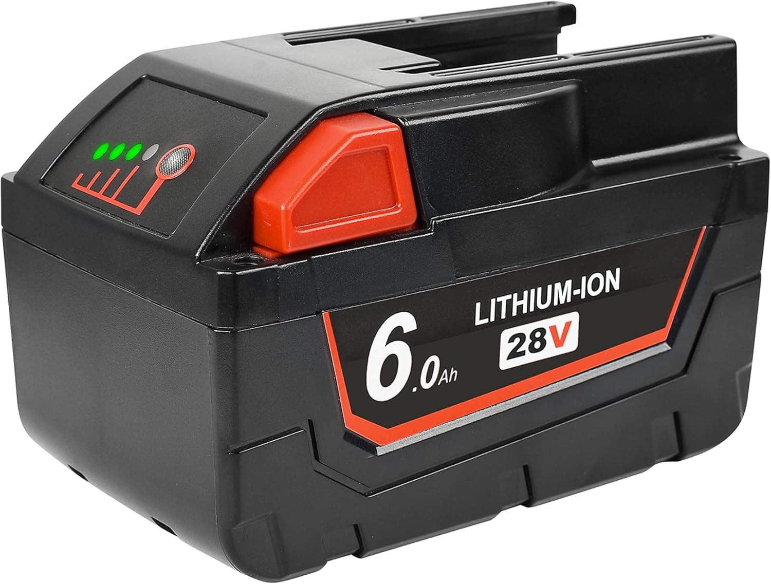 POWTREE Li-Ion Upgraded 28V 6000mAh Replacement Battery for Milwaukee M28 48-11-2830 28v Cordless Power Tools Battery with LED Charging Indicator