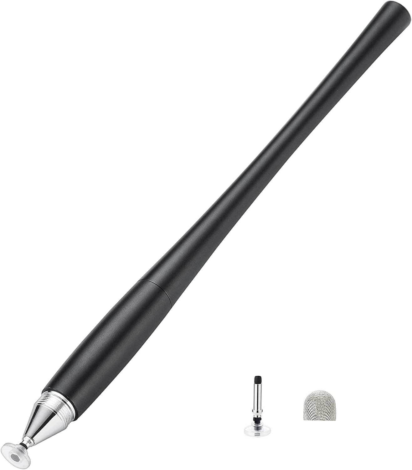CCIVV 2 in 1 Slim Waist Stylus Pen for Touch Screen, Compatible for Tablet and Cellphone ( Black )