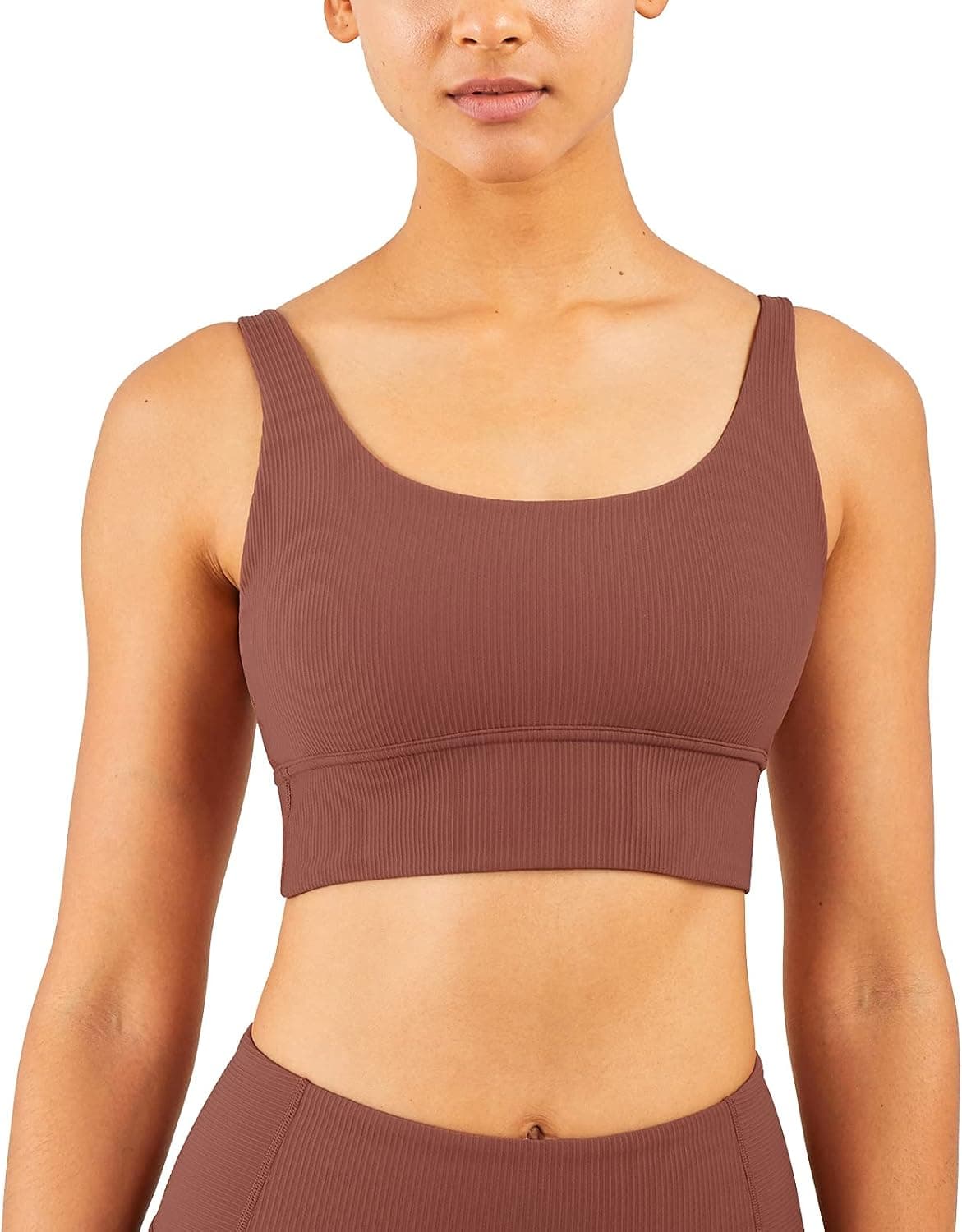 altiland High Impact Supportive Sports Bras for Women, V Neck Padded Workout Yoga Fitness Running Athletic Tops