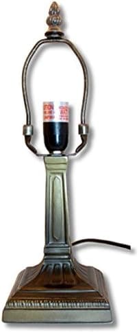 LMP-6-533 Art Nouveau 6" Prairie Style Metal Base For Lamps With Electrical Wiring, Switch and Shade Support