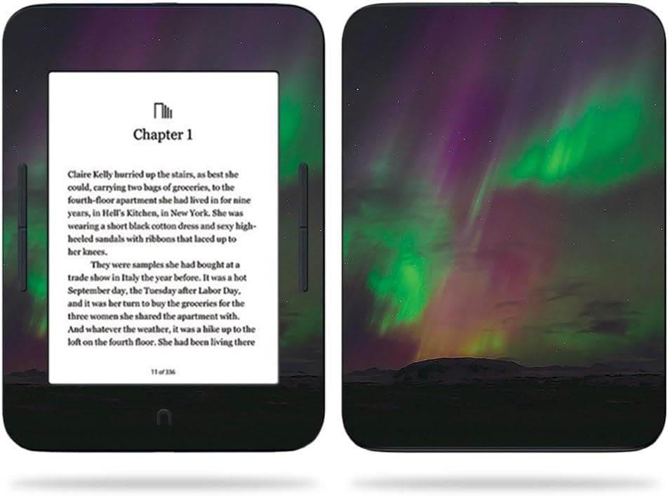 MightySkins Skin Compatible with Barnes & Noble Nook GlowLight 3 (2017) - Aurora Borealis | Protective, Durable, and Unique Vinyl Decal wrap Cover | Easy to Apply, Remove | Made in The USA