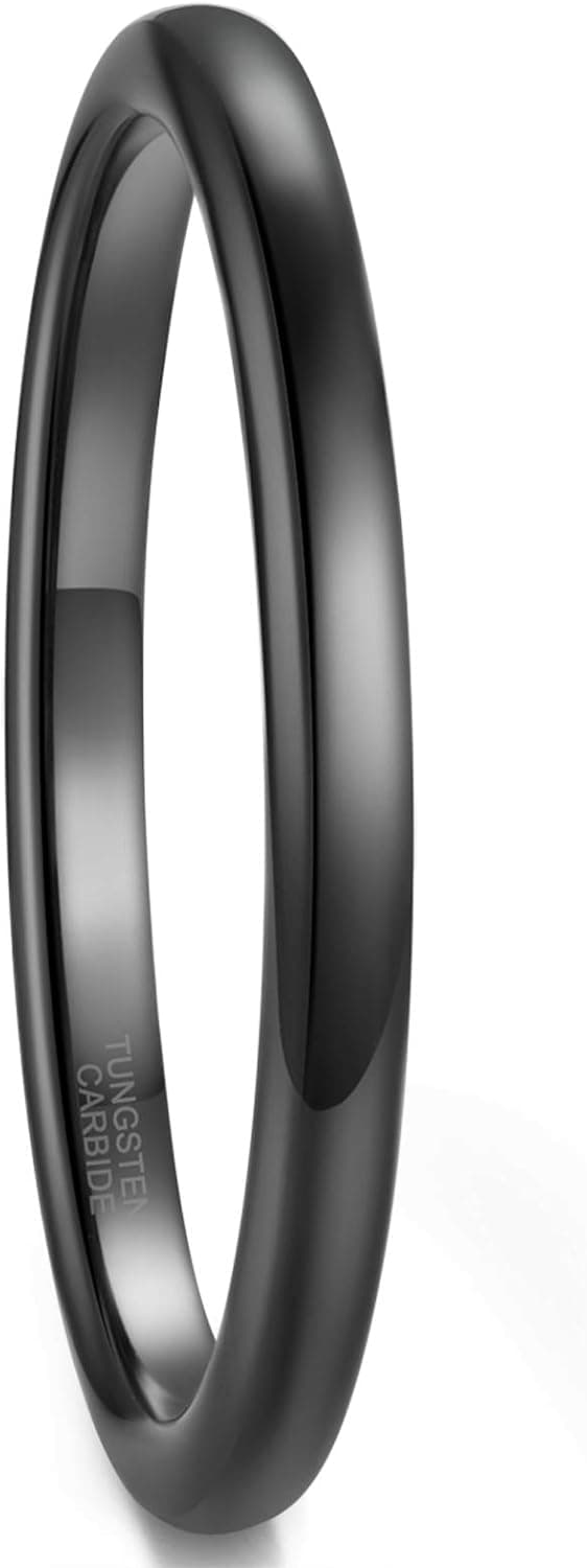 Zoesky Men's 6mm 8mm Tungsten Carbide Ring Lord of The Rings Blue Band Comfort Fit Laser Etched