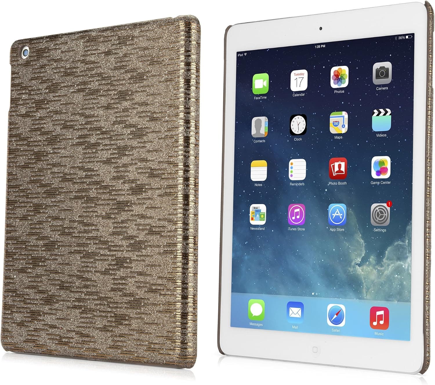 Case for iPad Mini 1st Gen (Case by BoxWave) - Digital Glitz Case, Slim-Fit Back Cover with Glitter Pattern Design for iPad Mini 1st Gen, Apple iPad Mini 1st Gen - Bronze